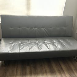 Grey Lather Futon Sofa