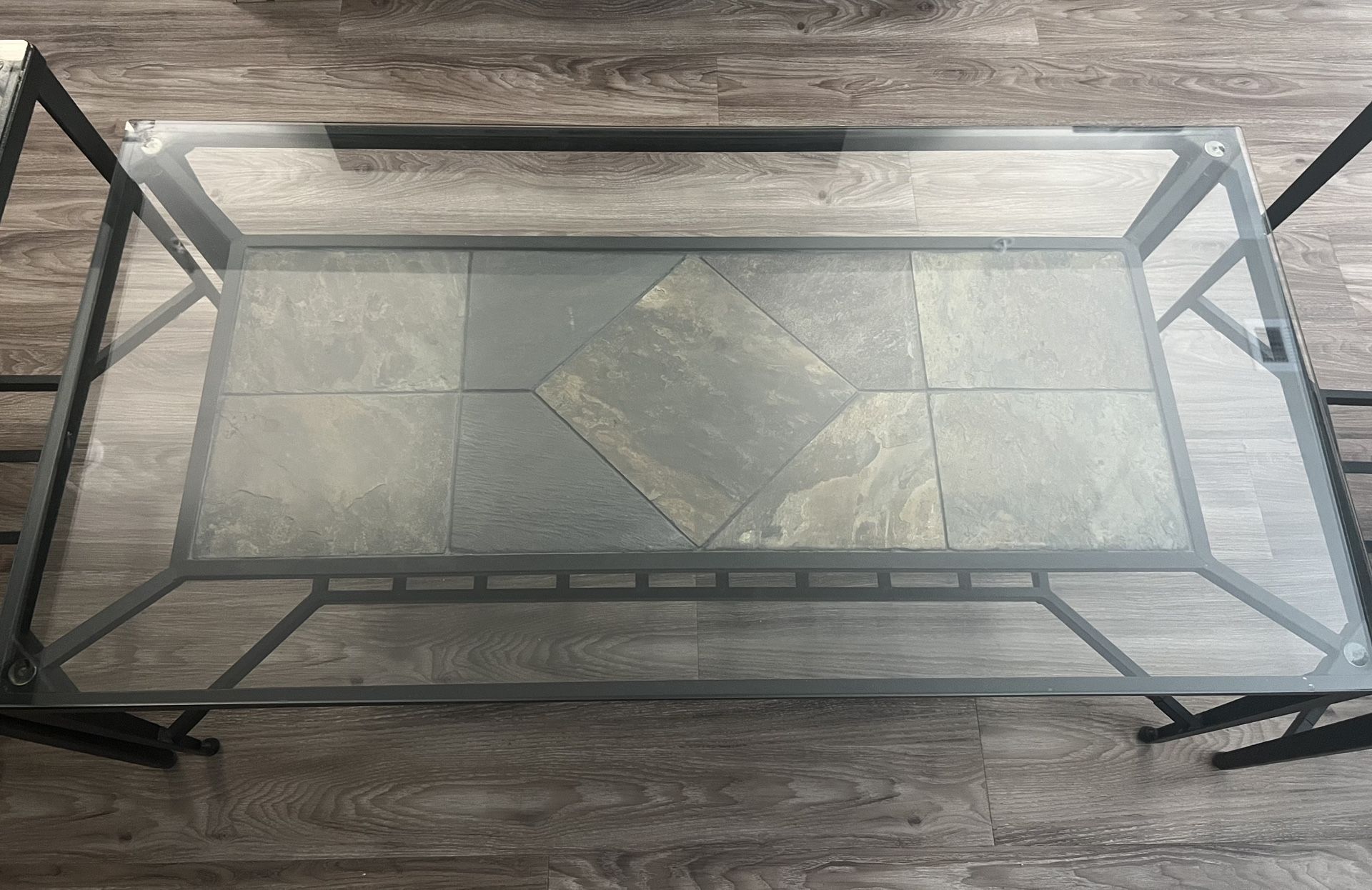 Glass Coffee Table And 2 End Tables