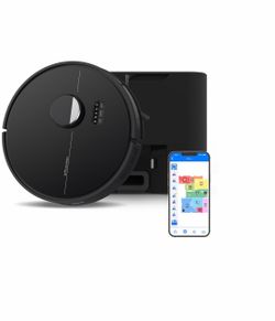 Dustin Self-Empty Robot Vacuum and Mop with advanced LiDAR Mapping - U.S. and Canada Proprietary Software - 360 Navigation - 4.6 L (1 Gal) Dock - Voic