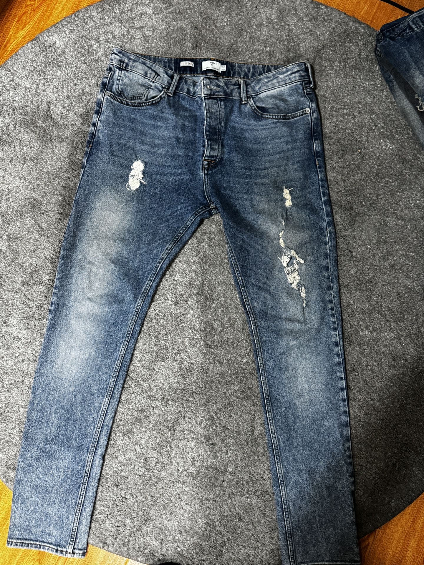 Top Man Distressed Denim Levis Big E Jeans Kapital Selvedge Denim