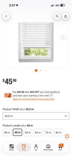 White Cordless Faux Wood Blinds for Windows with 2 in. Slats - 42.5 in. W x 48 in. L (Actual Size 42 in. W x 48 in. L)  4-pack of 42.5” x 48” = $ 110 