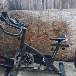 Schwinn IC2 Exercise Cycling Bike, Weider weight bench