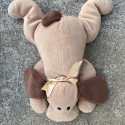Ty Pillow Pals Woof Puppy Dog Plush Stuffed Animal Lying Down Vintage 1994 14"