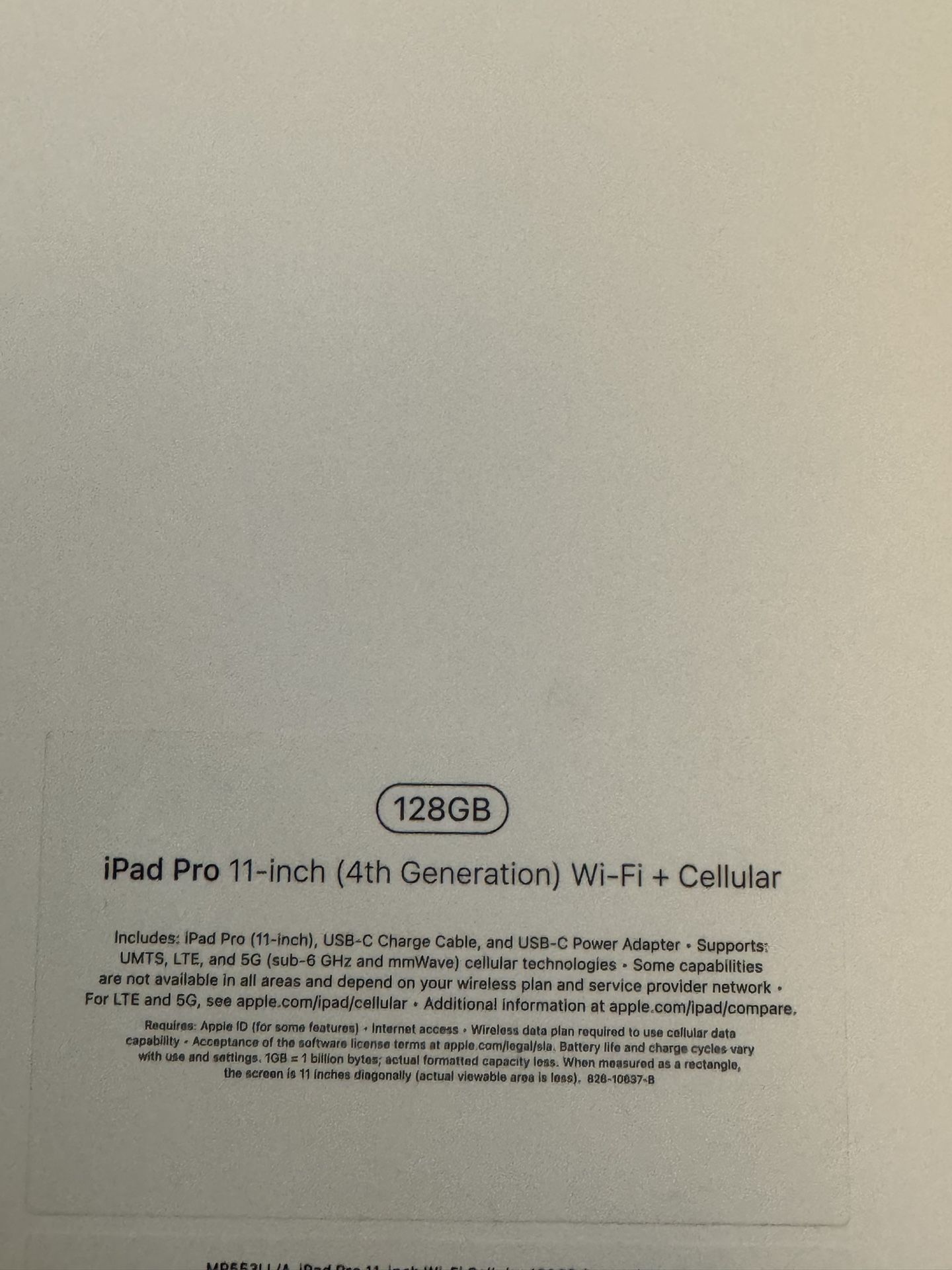 iPad 11th 4th Generation Wi-Fi And Cellular