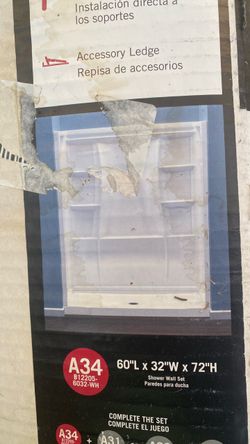 Delta 60” shower wall and base set