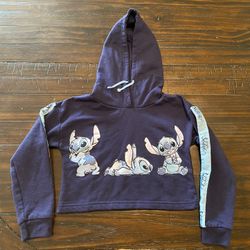 Kids Lilo And Stitch Cropped Hoodie Size 7/8