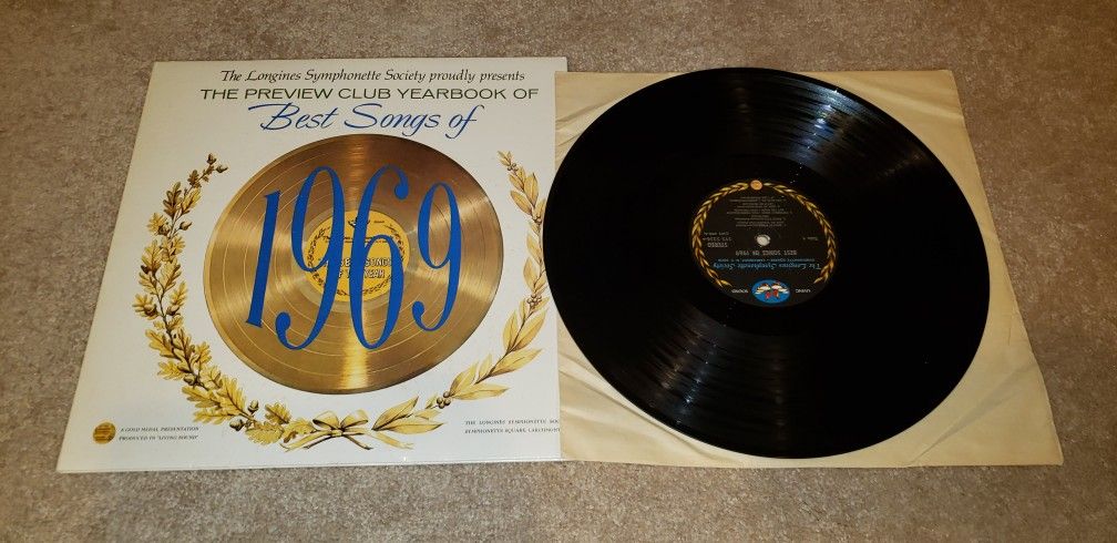 THE PREVIEW CLUB YEARBOOK BEST SONGS OF 1969 LP LONGINES SYMPHONETTE

