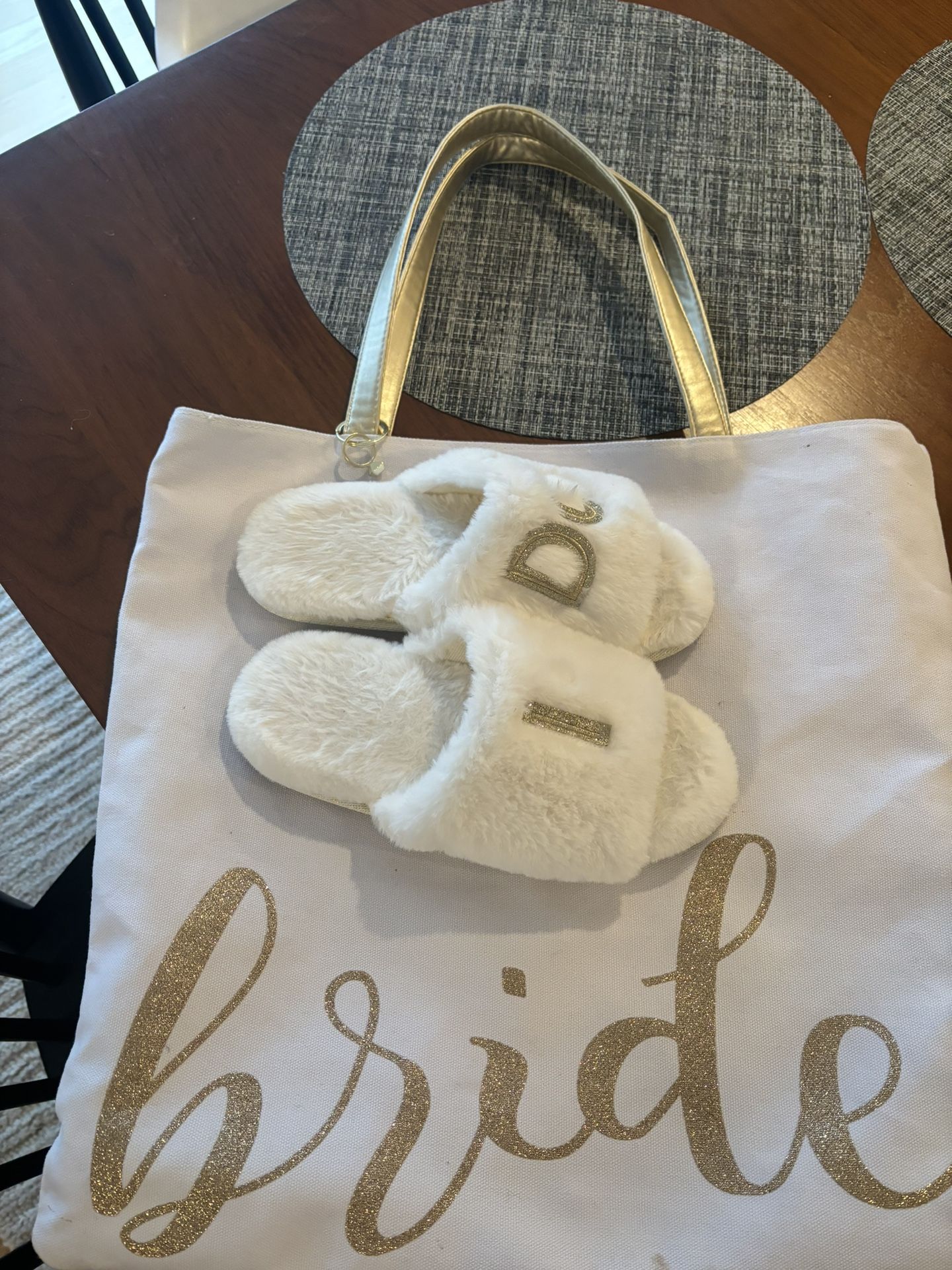 Wedding Tote And Slippers