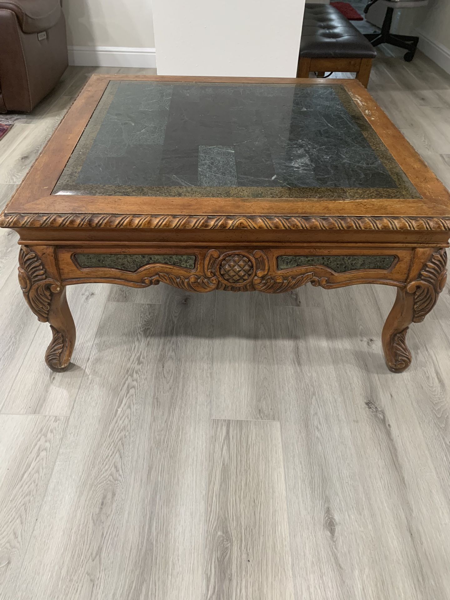 Coffee table marble top