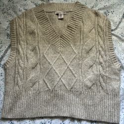 sincerely jules cable knit vest 