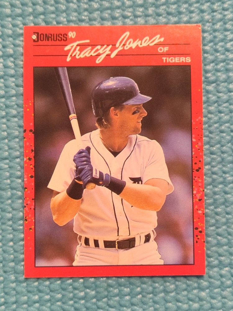 RARE MULTIPLE ERRORS 1990 Donruss Tracy Jones 636 Rookie RC Vtg Baseball Card
