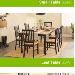 Solid Pine Dining Table With 6 Chairs