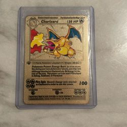 Golden Medal Charizard Pokemon Card