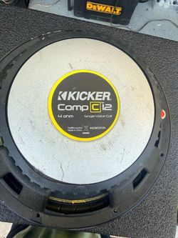 Kicker 12” bass package. Includes Kicker amp