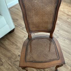 Vintage Wooden Chair with Cushion