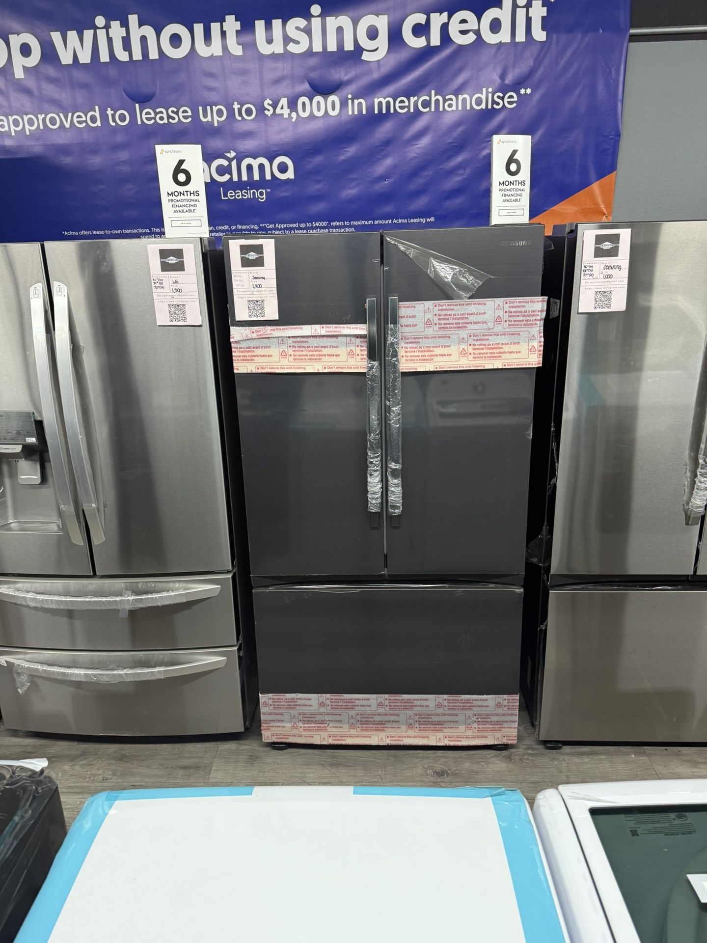 Samsung - 32 cu. ft. 3-Door French Door Smart Refrigerator with Dual Auto Ice Maker - Matte Black