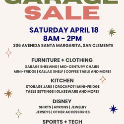 HUGE Garage Sale this Saturday!!