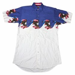 Vintage USA Bald Eagle American Pearl Snap Western Shirt Cumberland Outfitters Adult Size Medium M Patriotic