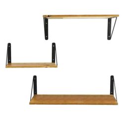 4  Wood And Iron Shelves