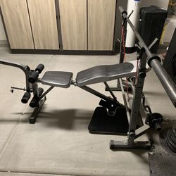 Weight Bench With Weight Bars &Weights $200