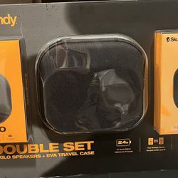 Skullcandy Kilo Double Set Bluetooth Speakers w/Travel Case