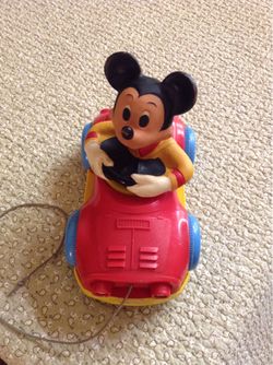 Mickey Mouse pull car $30.00  CASH. TEXT FOR PRICES.