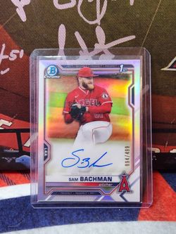 Sam Bachman Bowman Chrome 1st Bowman Autograph Baseball Card