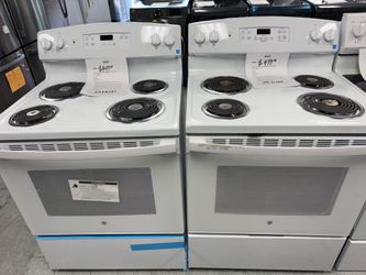 GE 30 in white coil free standing electric range
