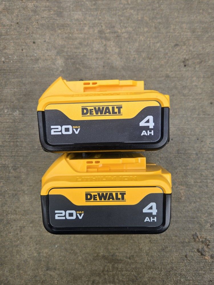 Dewalt 20v Batteries 4.0 Ah Brand New Price For Both