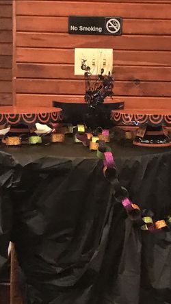 Tubs and Tubs of Halloween party decor. This is just a sample of the items. We have enough to decorate and entire hall. Selling it all for $450