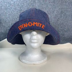 Vtg 70s Dyn-O-Mite JJ Jimmy Walker Good Times Denim Bucket Hat Boys Medium