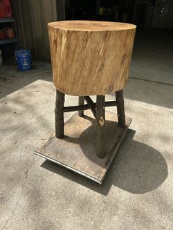 Solid oak butcher block/island