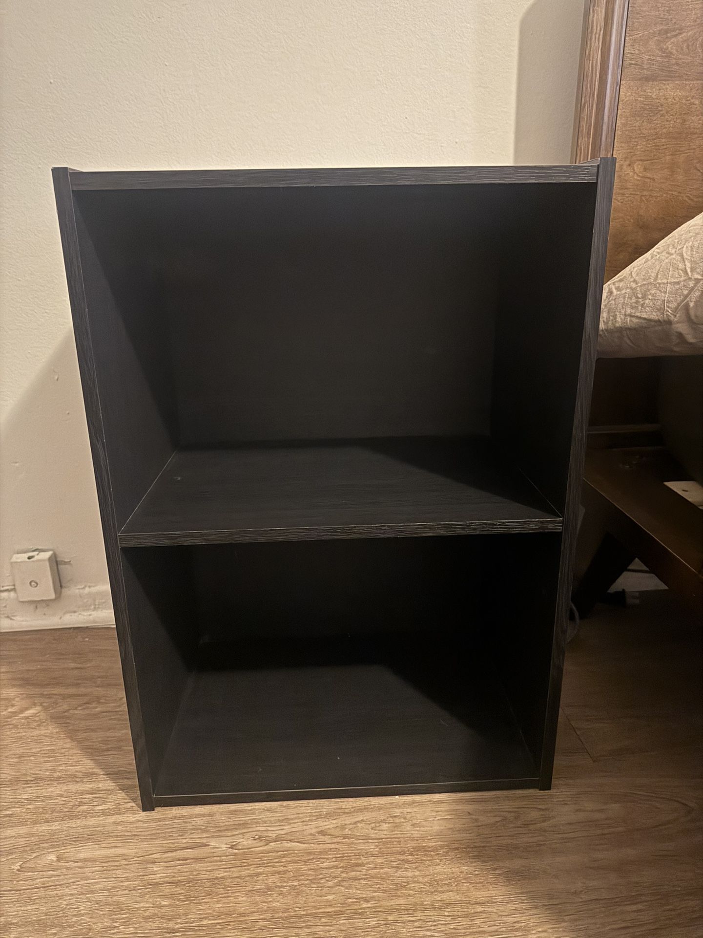 (2) Black Wood Cubbies