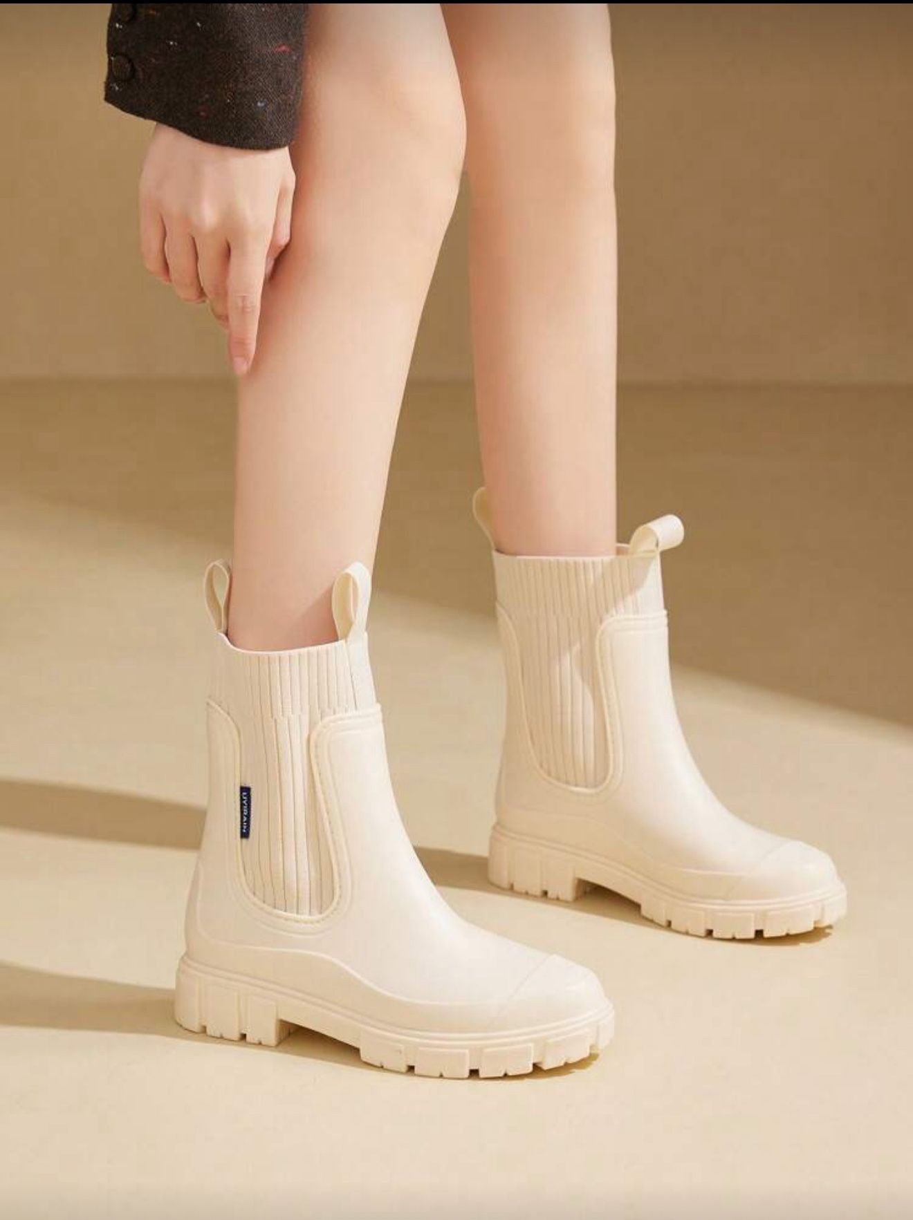 Women’s SHEIN Oyedens Chelsea Rain Boots for Women Waterproof Slip on Garden Rubber Rainboots Ankle Booties Size