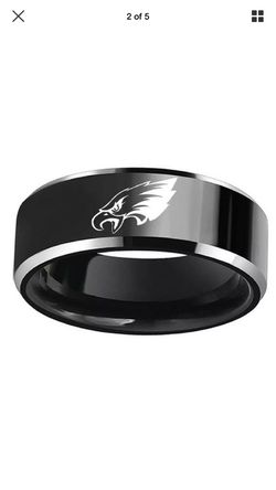 Black Titanium Philadelphia Eagles Ring
