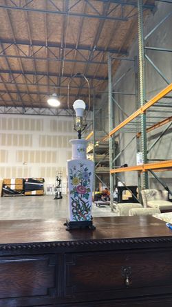 Floral Porcelain Table Lamp