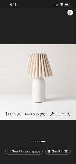 Threshold Ceramic Table Lamp with Pleated Shade