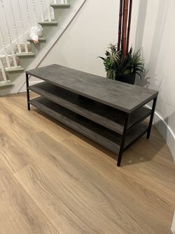 Wayfair Sturdy TV Console Gray 3 Shelf