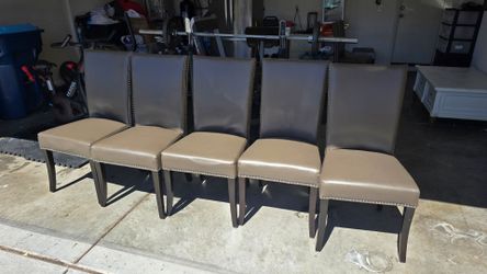 Leather dining chairs