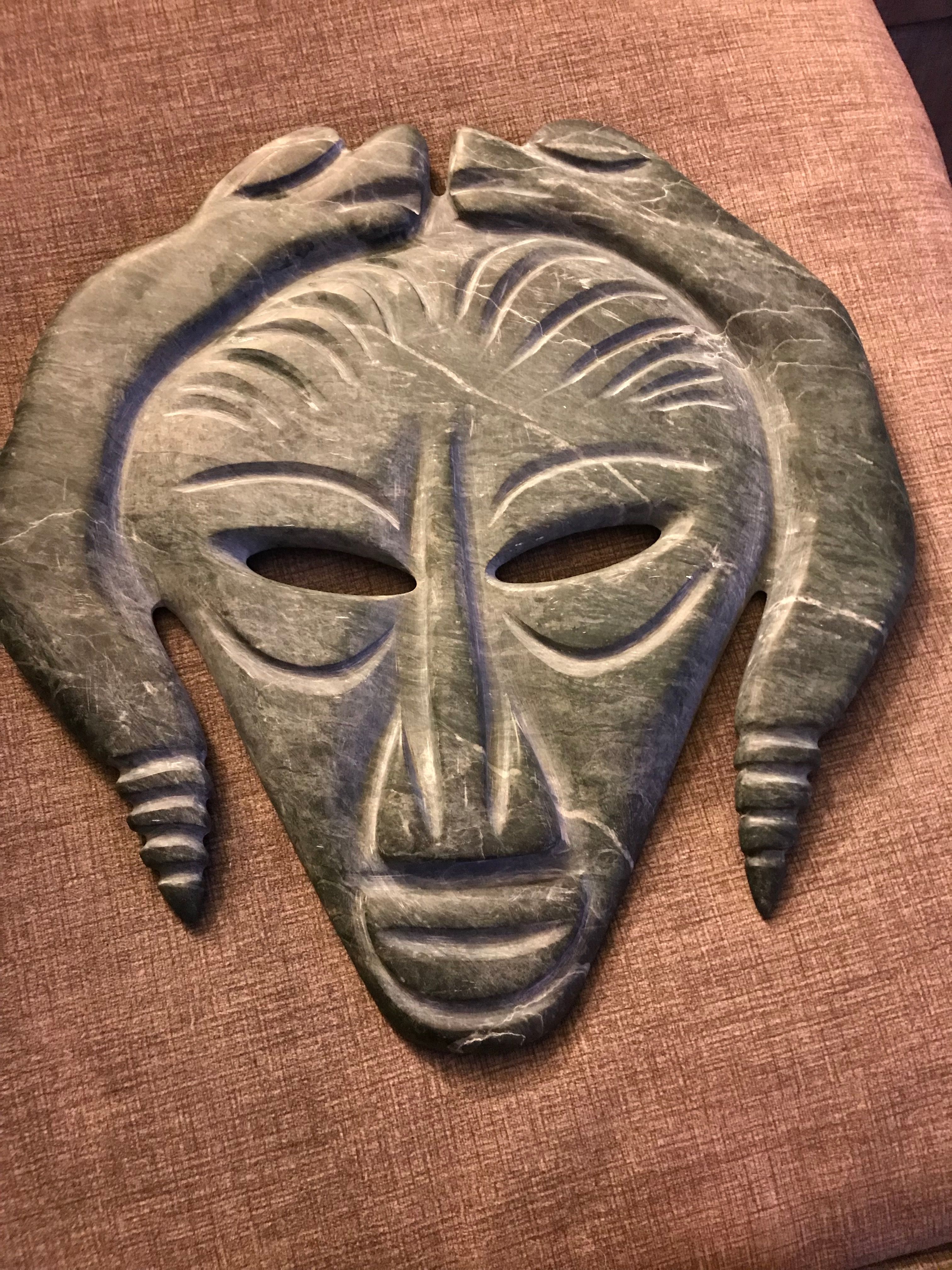 Ceremonial Jade Mask, found in Mexico Valle De Xico (Texcoco)