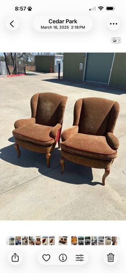 Pair of Custom Upholstered Traditional Accent Chairs