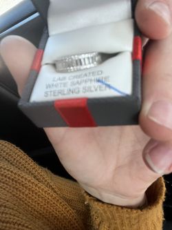 Sterling Silver White Sapphire Ring