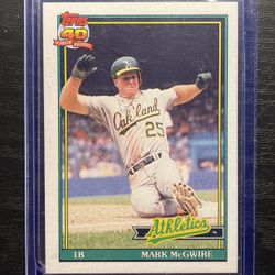 1991 Topps Mark McGwire Baseball Card #270