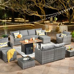 Brand New Patio Outdoor Furniture Set With Fire Pit 