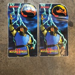 Original Mortal Kombat II Arcade Machine Side Panel Decals