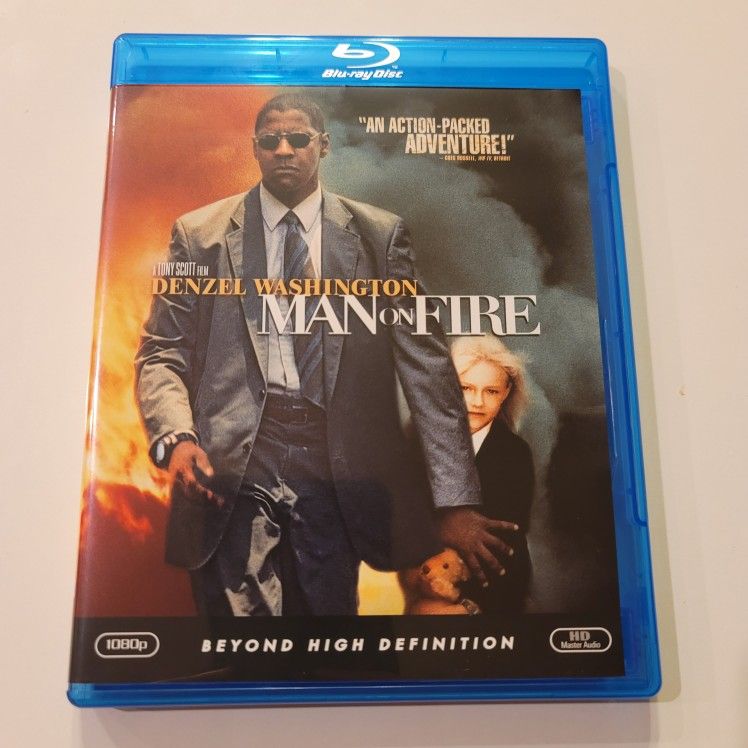 $5 BLU RAY , MAN ON FIRE. BLU RAY  / DVD COMBO  ONLY NO DIGITAL  $5 OR TRADE FOR A MOVIE TITLE I DO NOT ALREADY OWN.