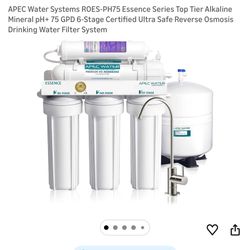 APEC Water Systems ROES-PH75 Essence Series Top Tier Alkaline Mineral pH+ 75 GPD 6-Stage Certified Ultra Safe Reverse Osmosis Drinking Water Filter Sy