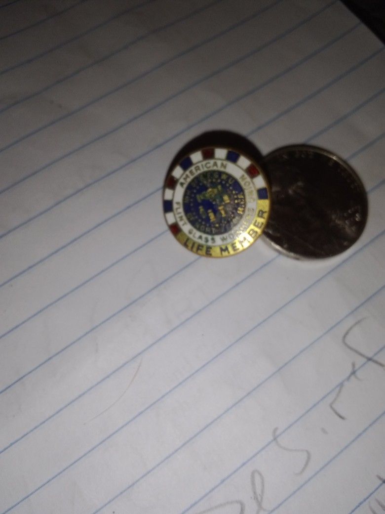 American Flint Glass Workers Union Life Member Pin