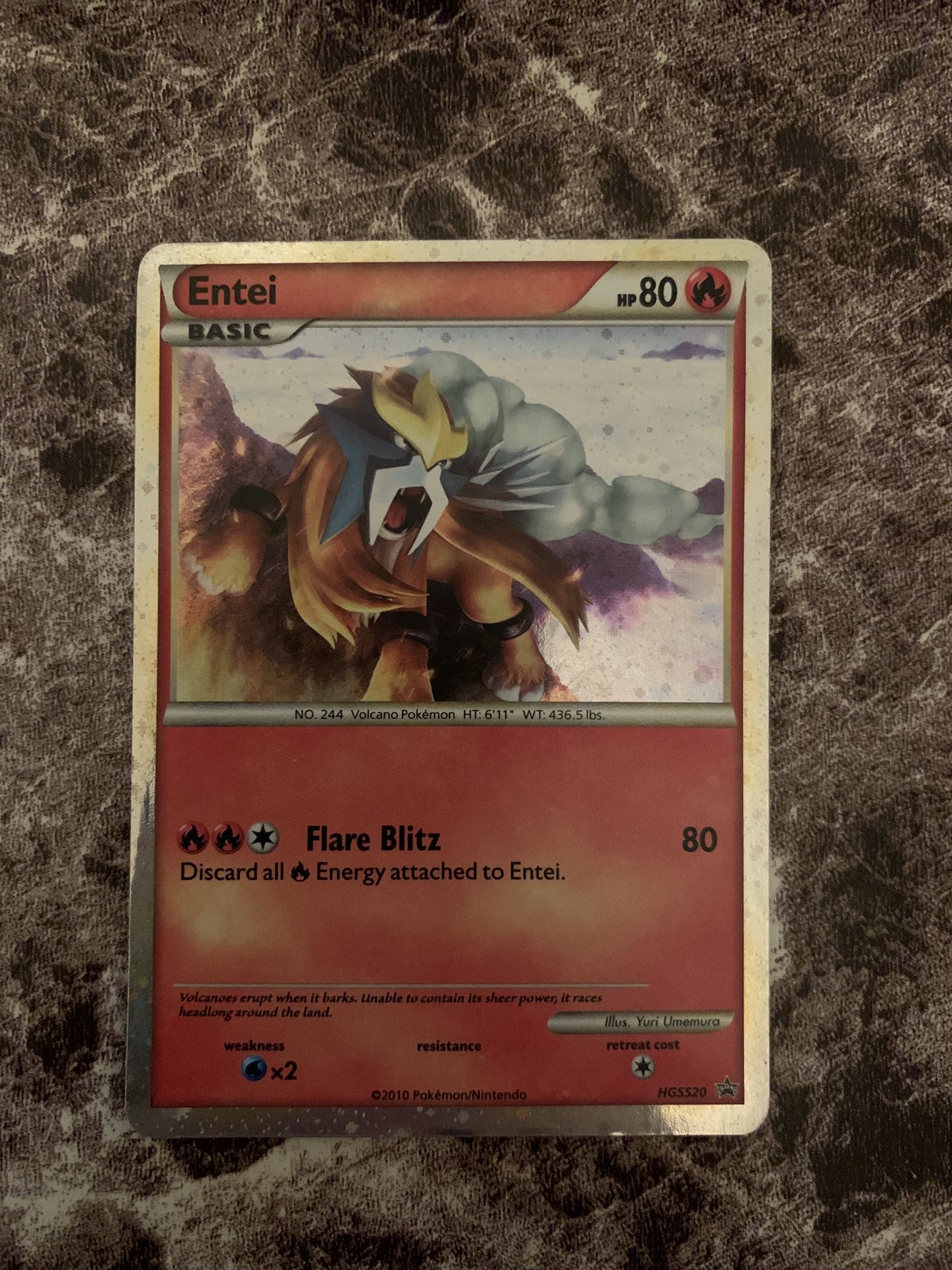 Shiny Entei HGSS20 Pokémon Card