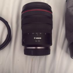 Canon RF  14-35mm F4 Lens With Accessories  